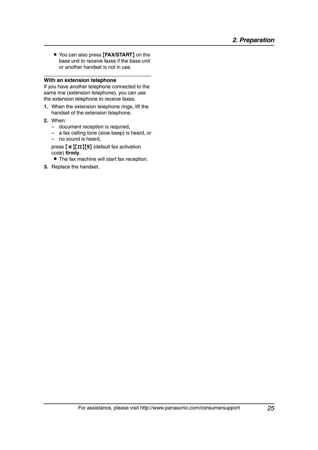 Panasonic KX-FG6550 operating instructions With an extension telephone 