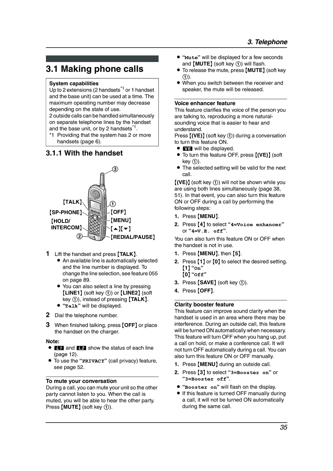 Panasonic KX-FG6550 operating instructions Making phone calls, Intercom REDIAL/PAUSE 