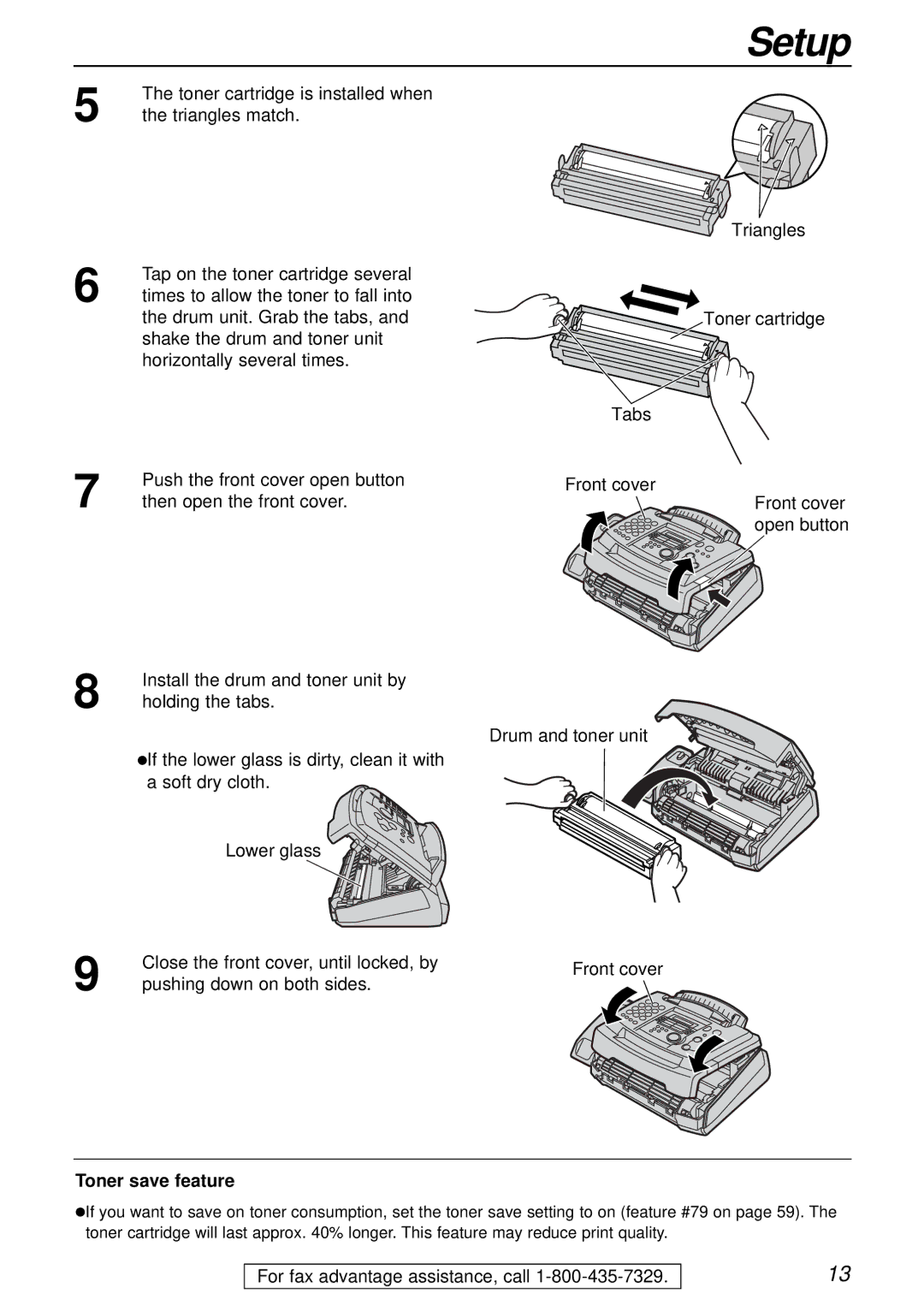 Panasonic KX-FL501 manual Toner save feature 