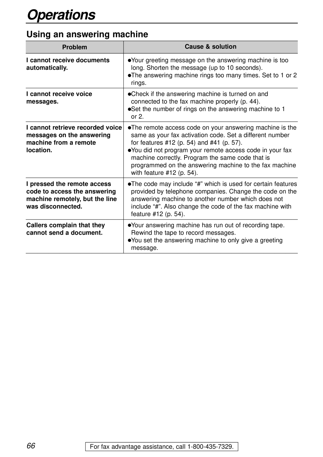 Panasonic KX-FL501 manual Using an answering machine 