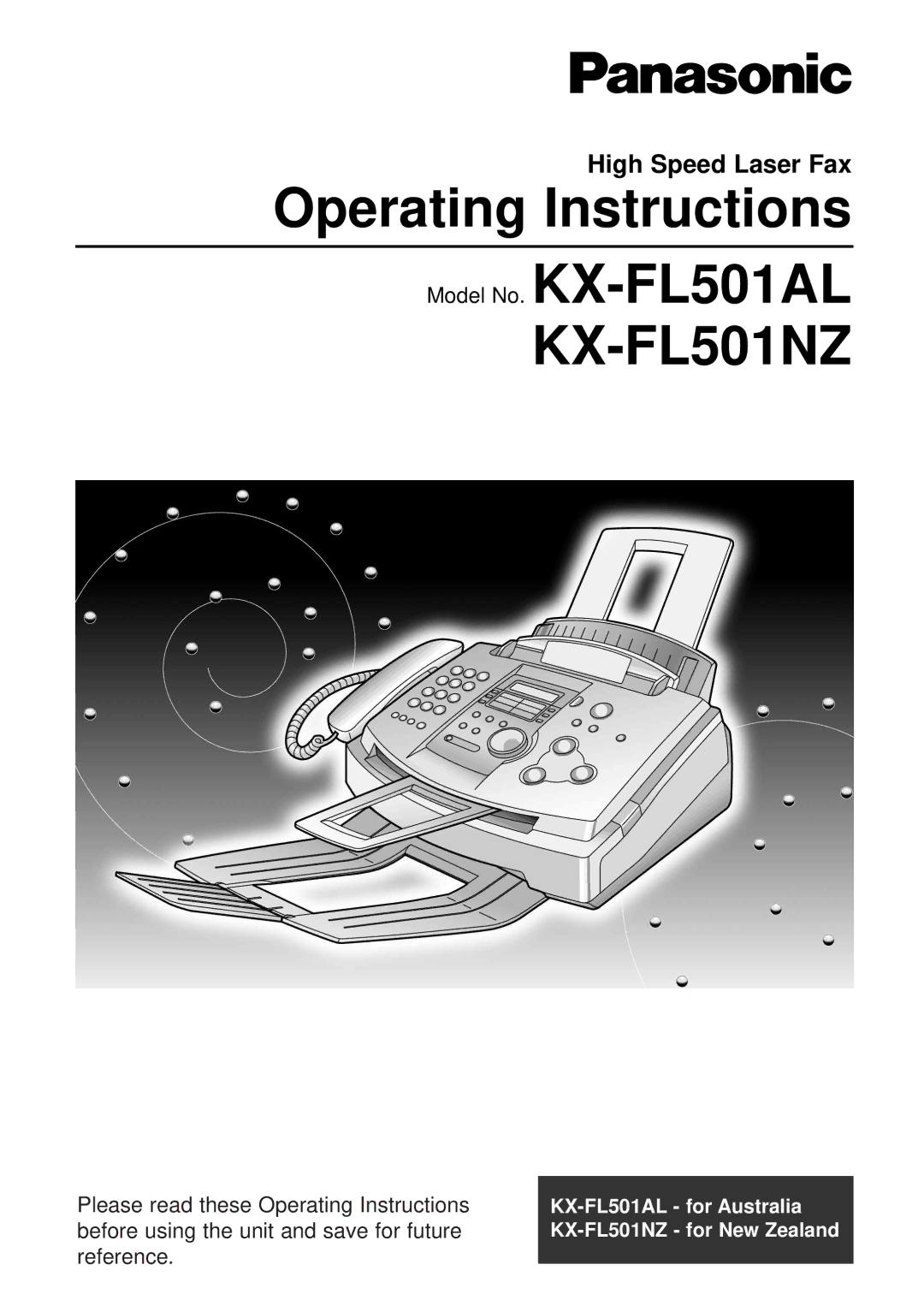 Panasonic KX-FL501NZ, KX-FL501AL manual 