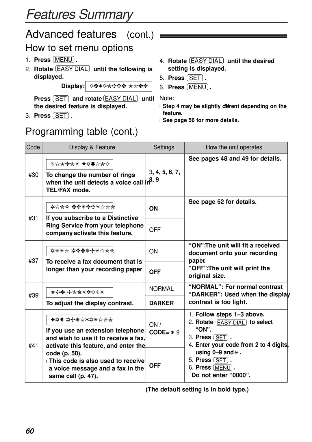 Panasonic KX-FL501AL, KX-FL501NZ manual Normal 