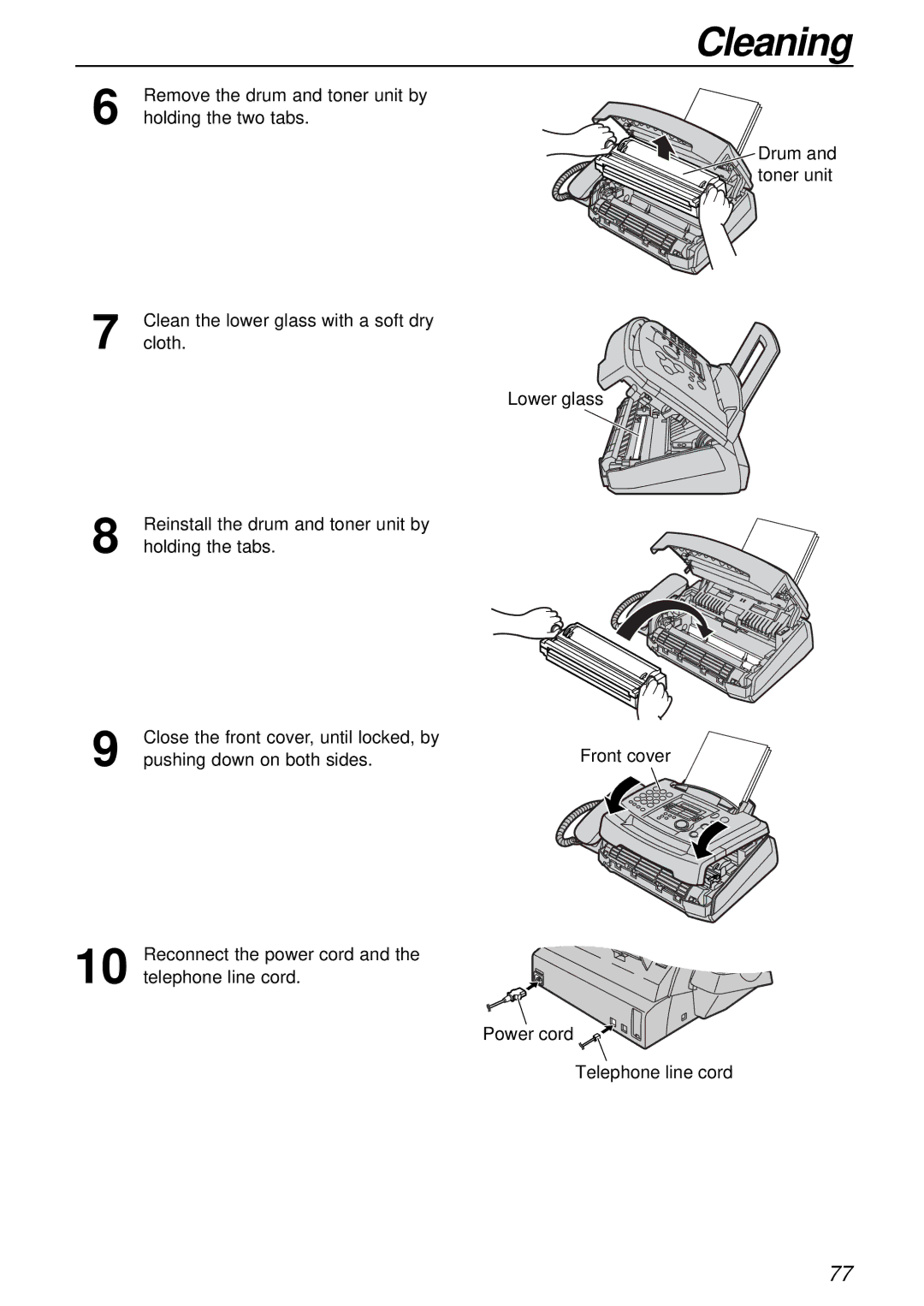 Panasonic KX-FL501NZ, KX-FL501AL manual Remove the drum and toner unit by 