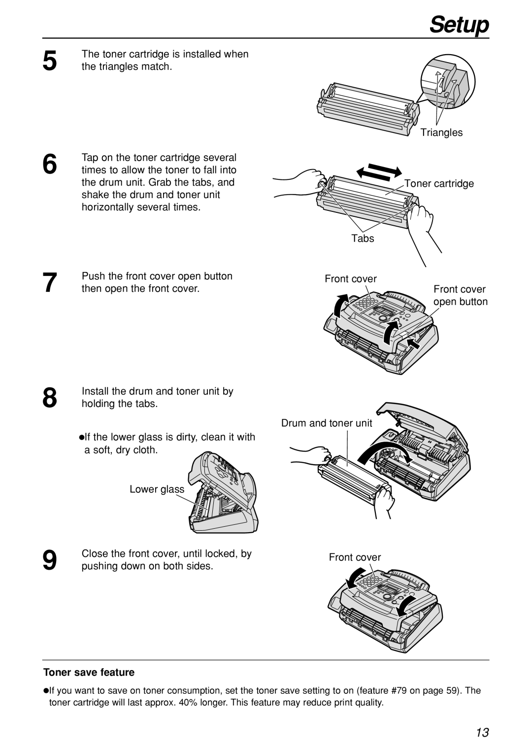 Panasonic KX-FL501C manual Toner save feature 