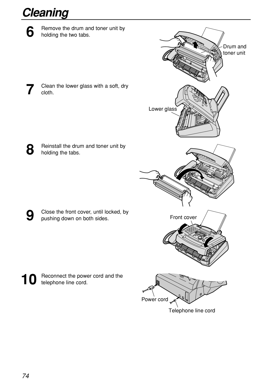 Panasonic KX-FL501C manual Remove the drum and toner unit by 