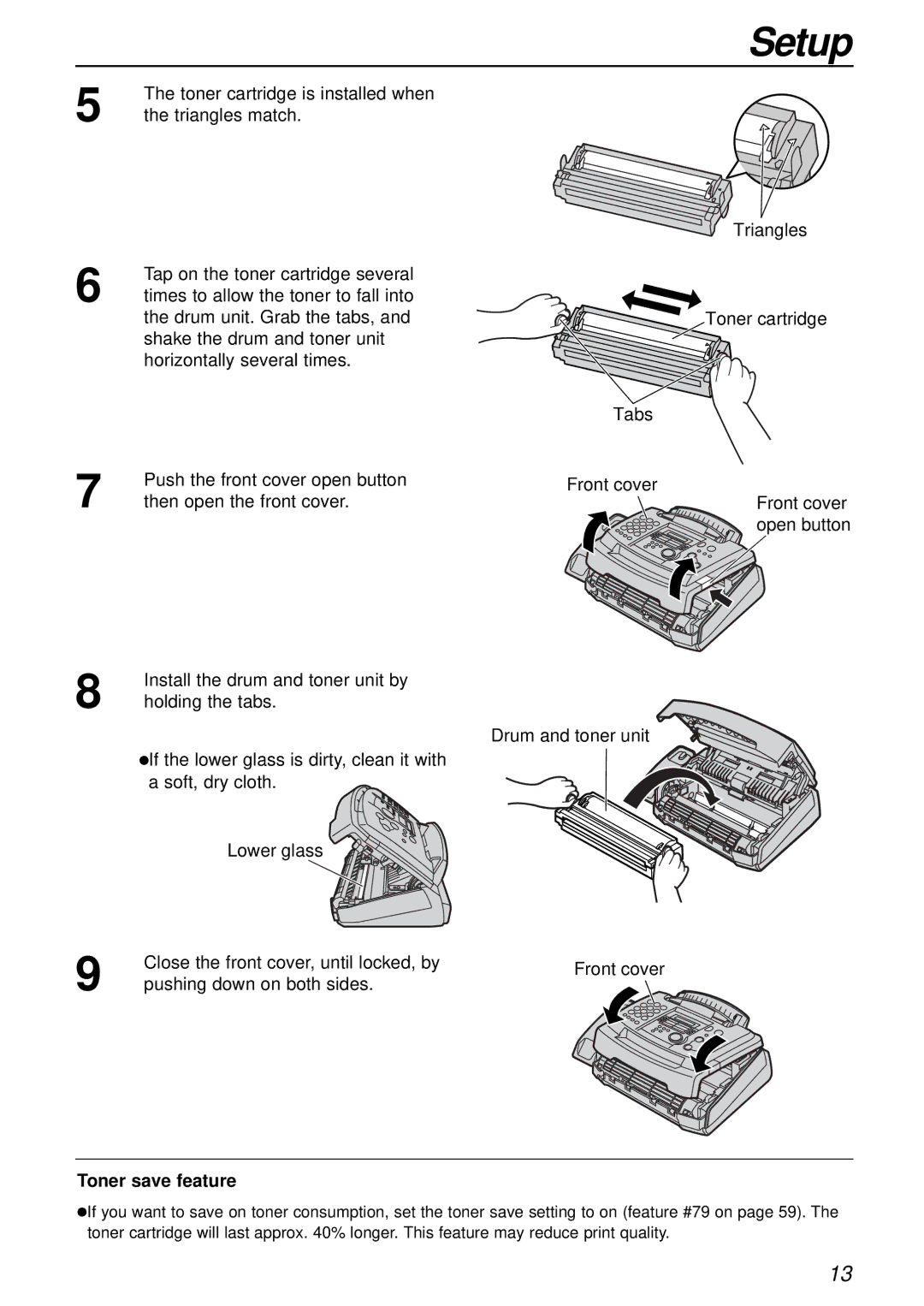 Panasonic KX-FL501E manual Toner save feature 