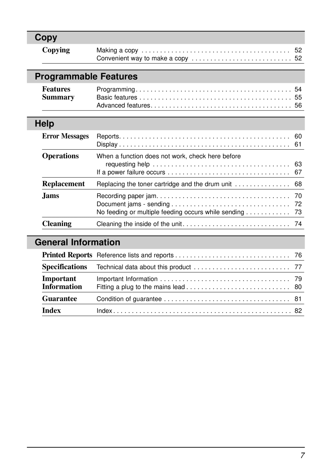 Panasonic KX-FL501E manual Copy 