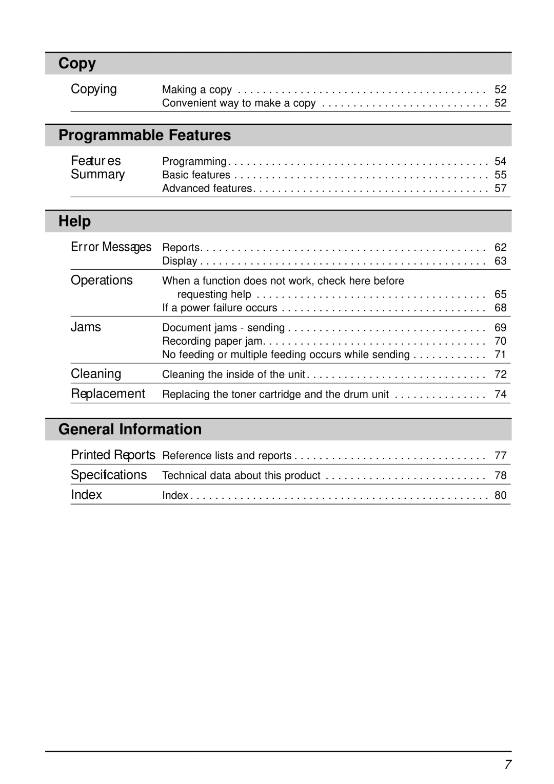 Panasonic KX-FL503HK manual Copy 