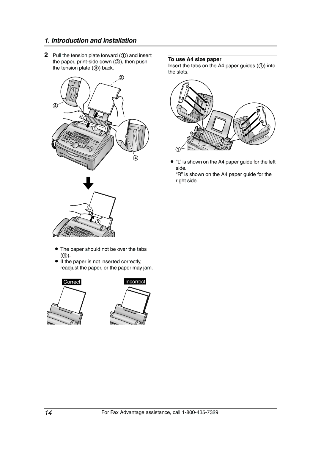 Panasonic KX-FL511 manual To use A4 size paper 