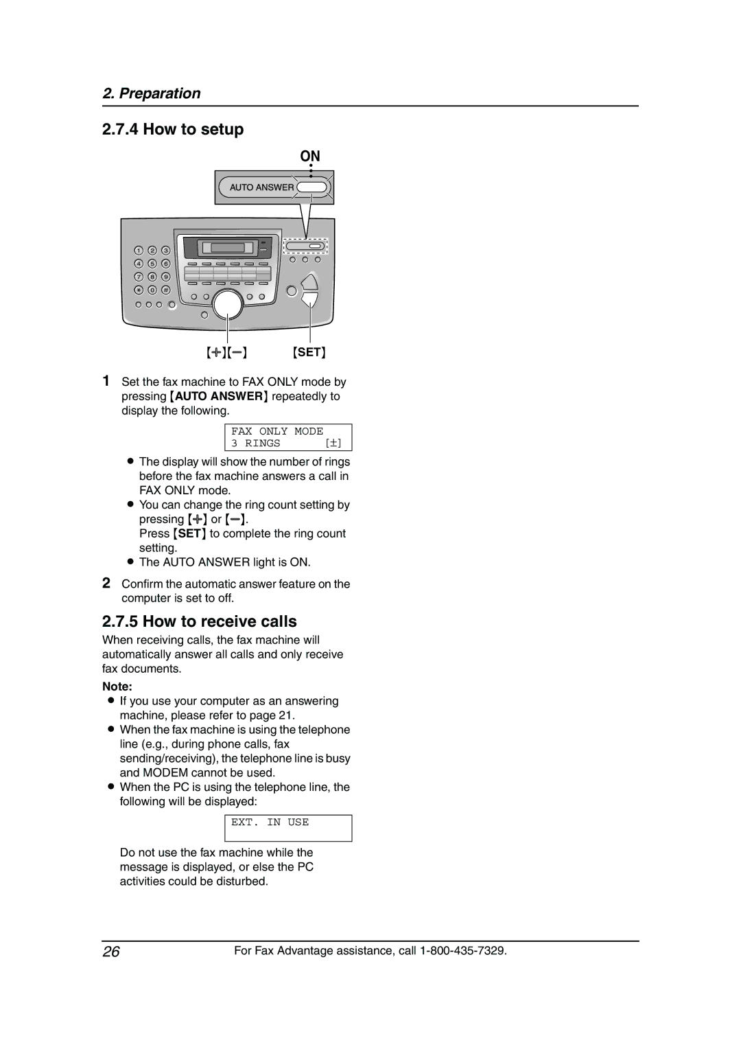 Panasonic KX-FL511 manual Rings 