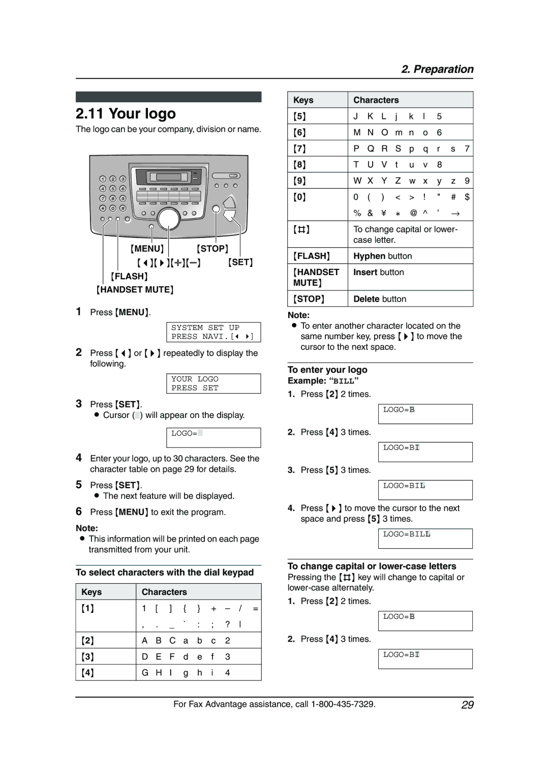 Panasonic KX-FL511 manual Your logo, Flash Handset Mute, Mute Stop 