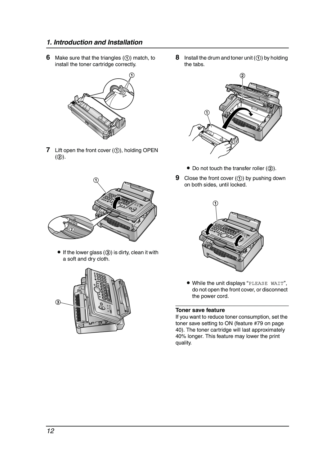 Panasonic KX-FL511AL manual Introduction and Installation, Toner save feature 