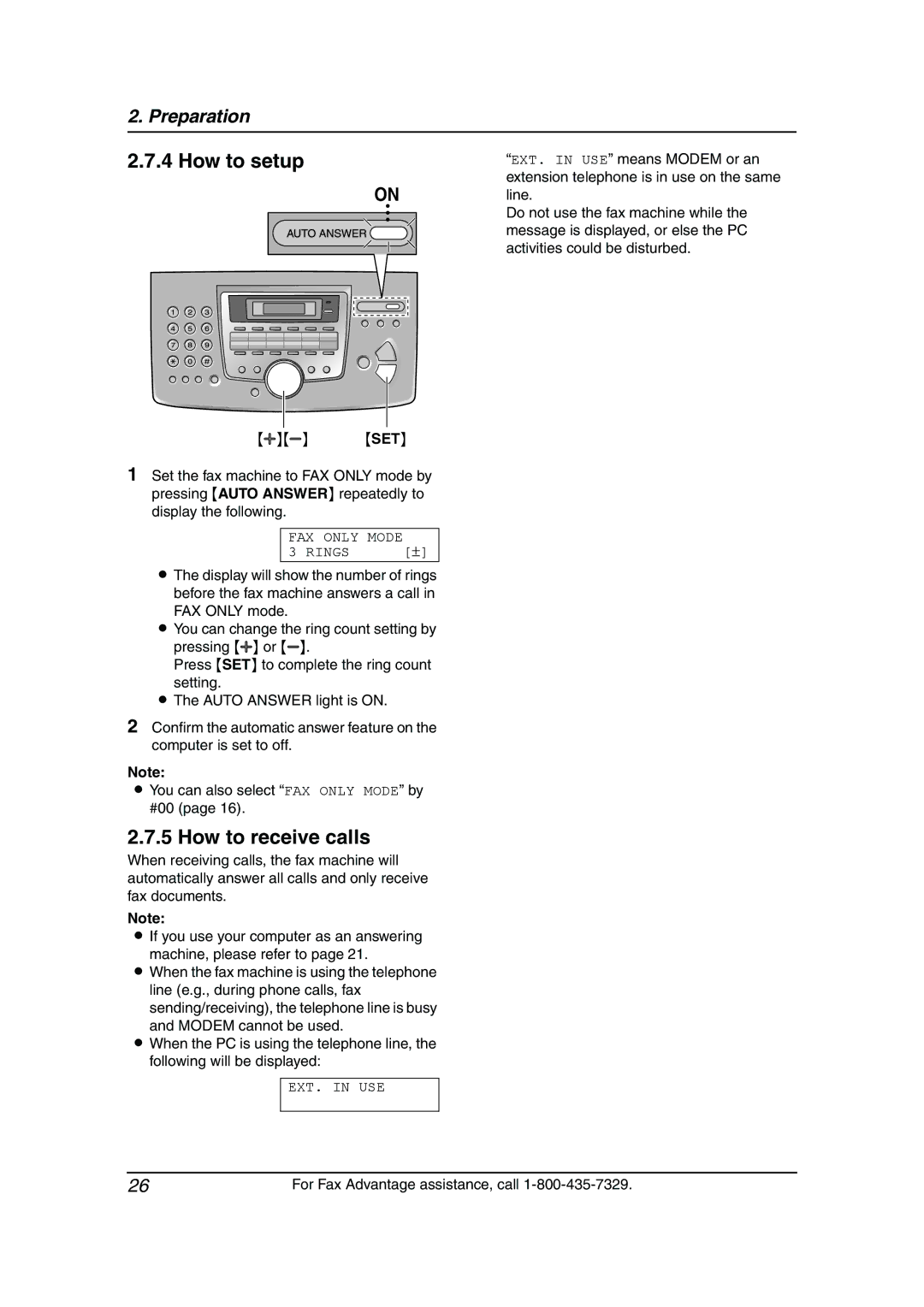 Panasonic KX-FL541 manual Rings 