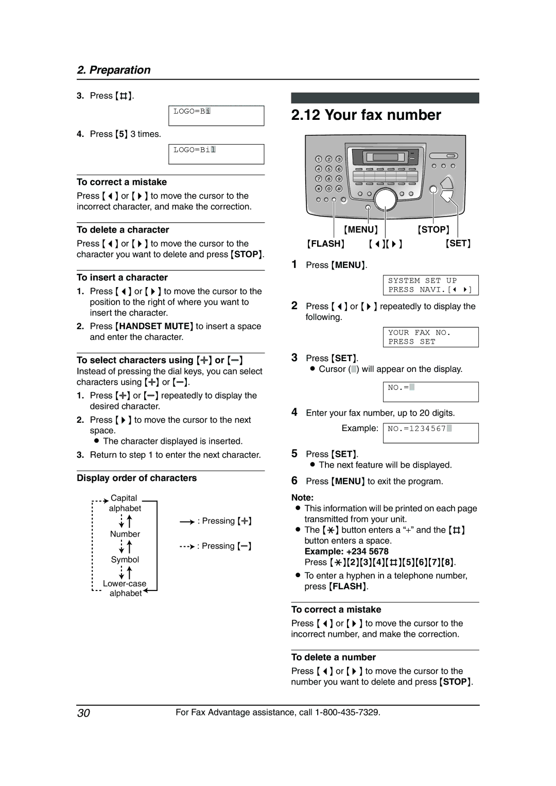 Panasonic KX-FL541 manual Your fax number 