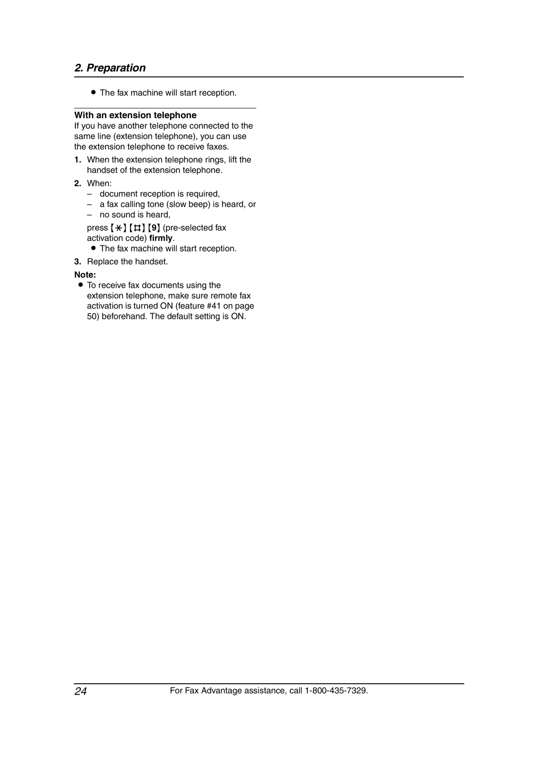 Panasonic KX-FL611 manual With an extension telephone 