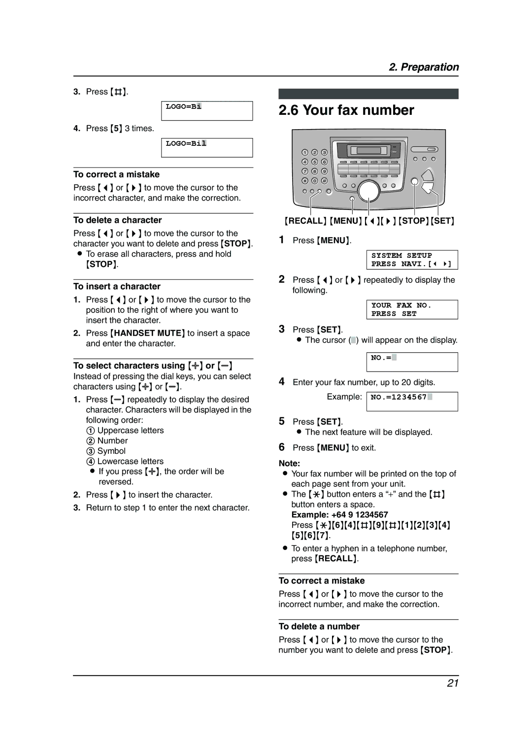 Panasonic KX-FL611AL manual Your fax number 