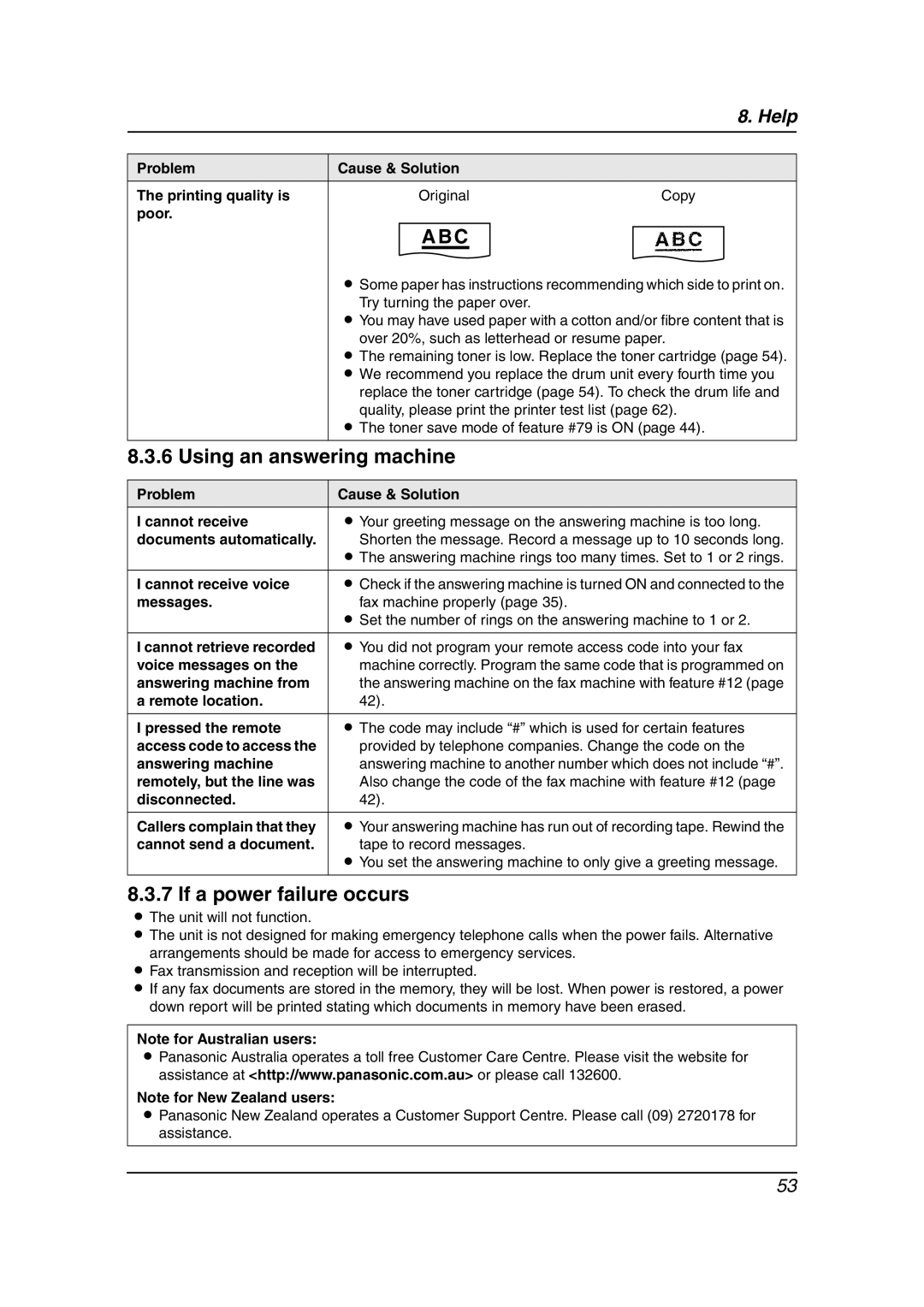 Panasonic KX-FL611AL manual Using an answering machine, If a power failure occurs 