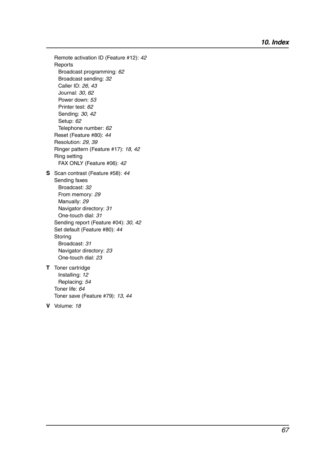 Panasonic KX-FL611AL manual Index 