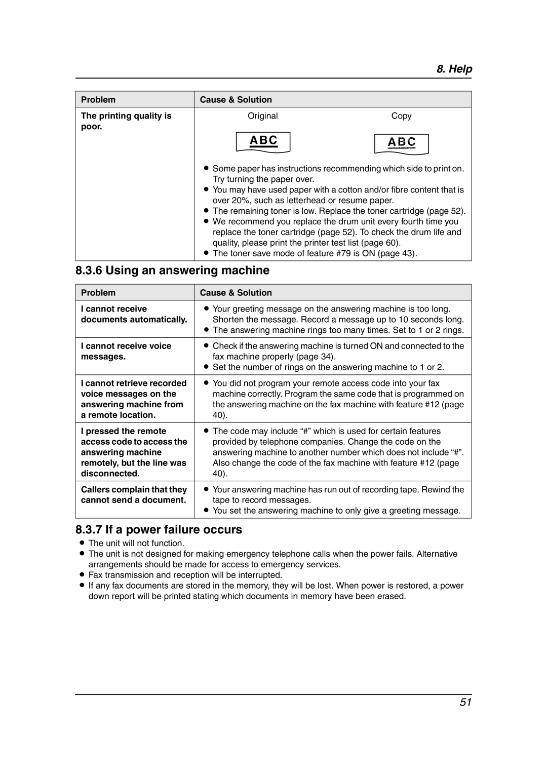 Panasonic KX-FL613HK operating instructions Using an answering machine, If a power failure occurs 