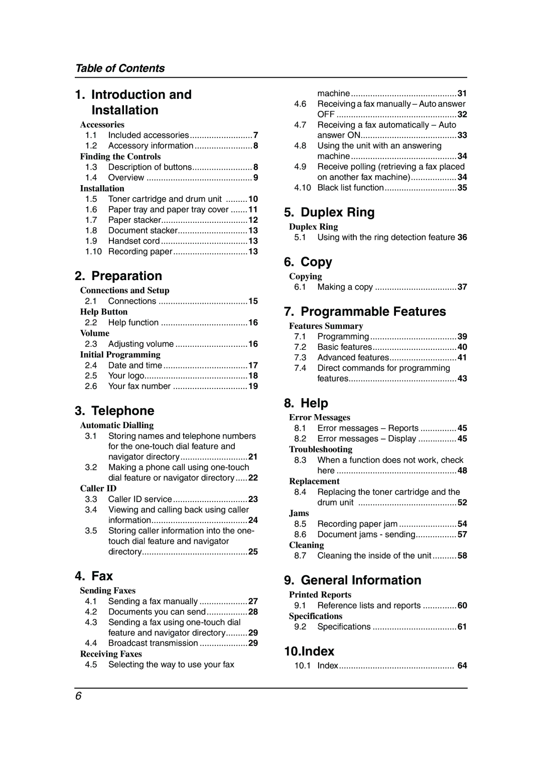 Panasonic KX-FL613HK operating instructions Introduction Installation, Feature and navigator directory 