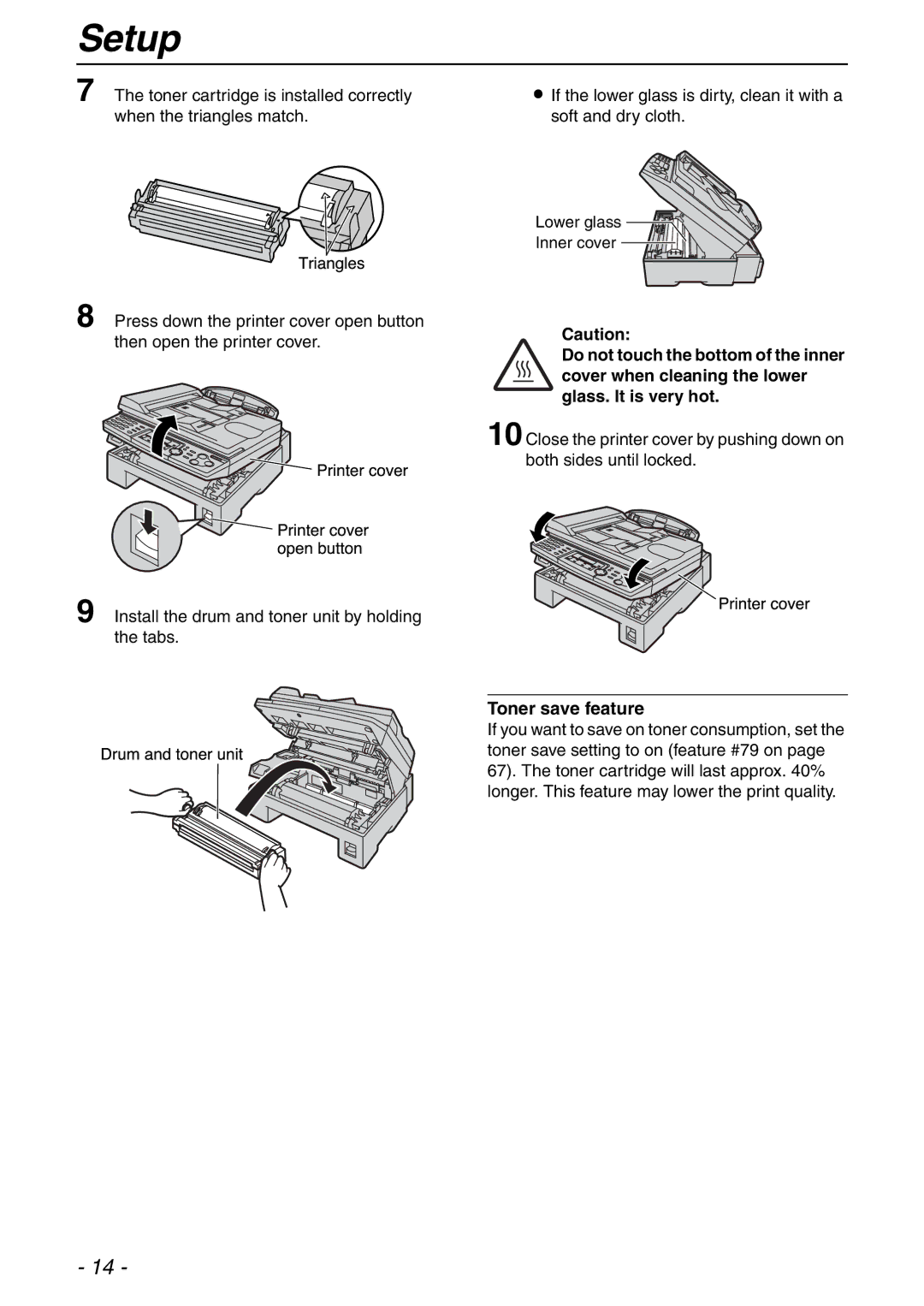 Panasonic KX-FLB753HK manual Toner save feature 