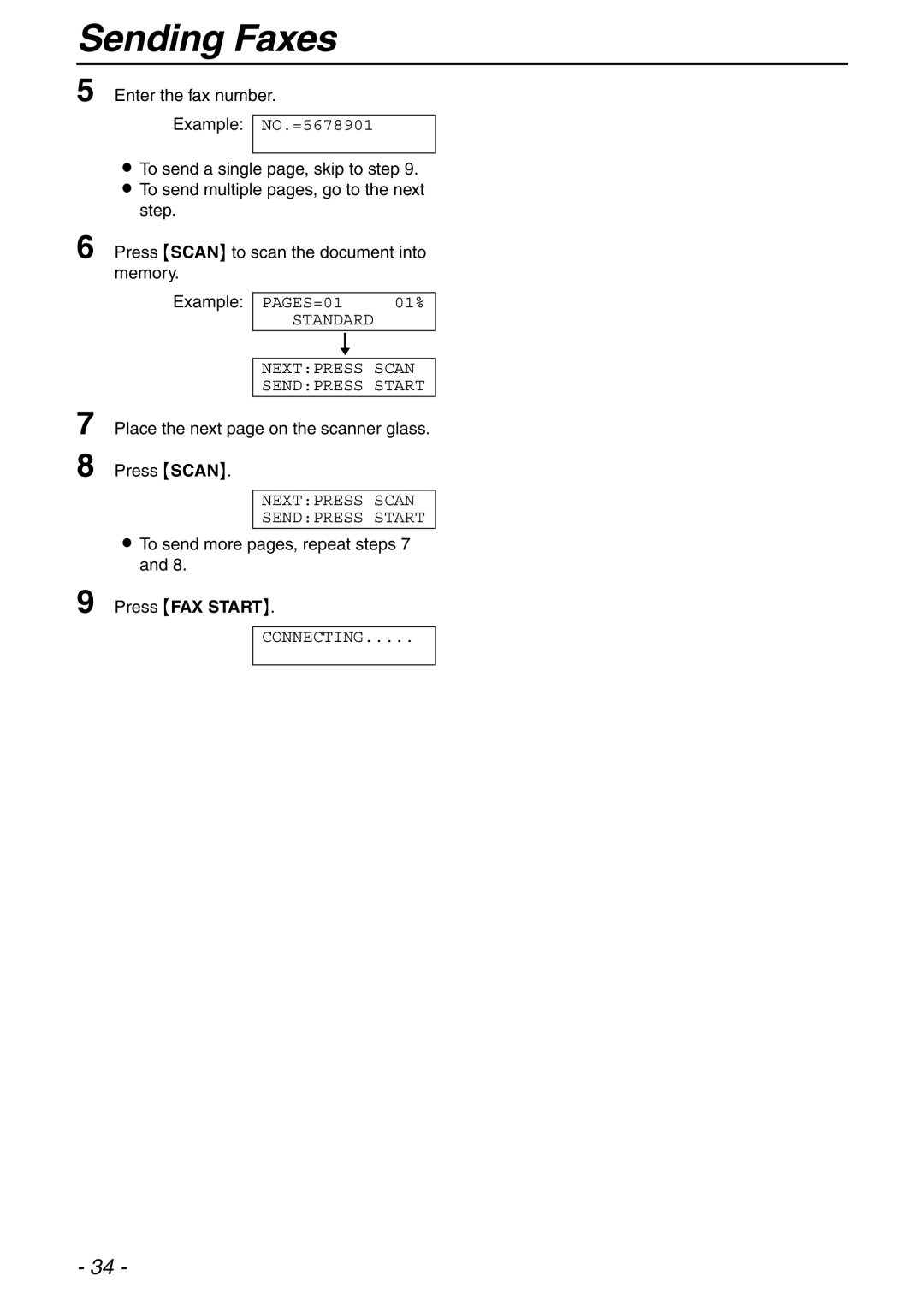 Panasonic KX-FLB753HK manual Press FAX Start 