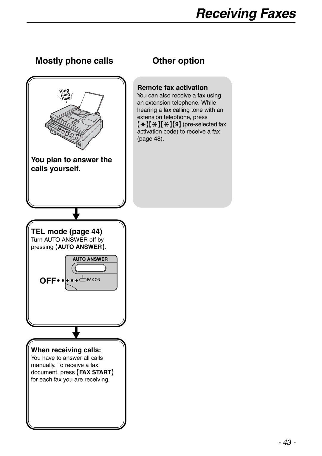 Panasonic KX-FLB753HK manual Mostly phone calls, Other option 