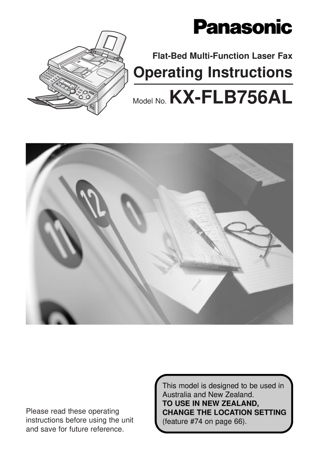 Panasonic manual Model No. KX-FLB756AL 