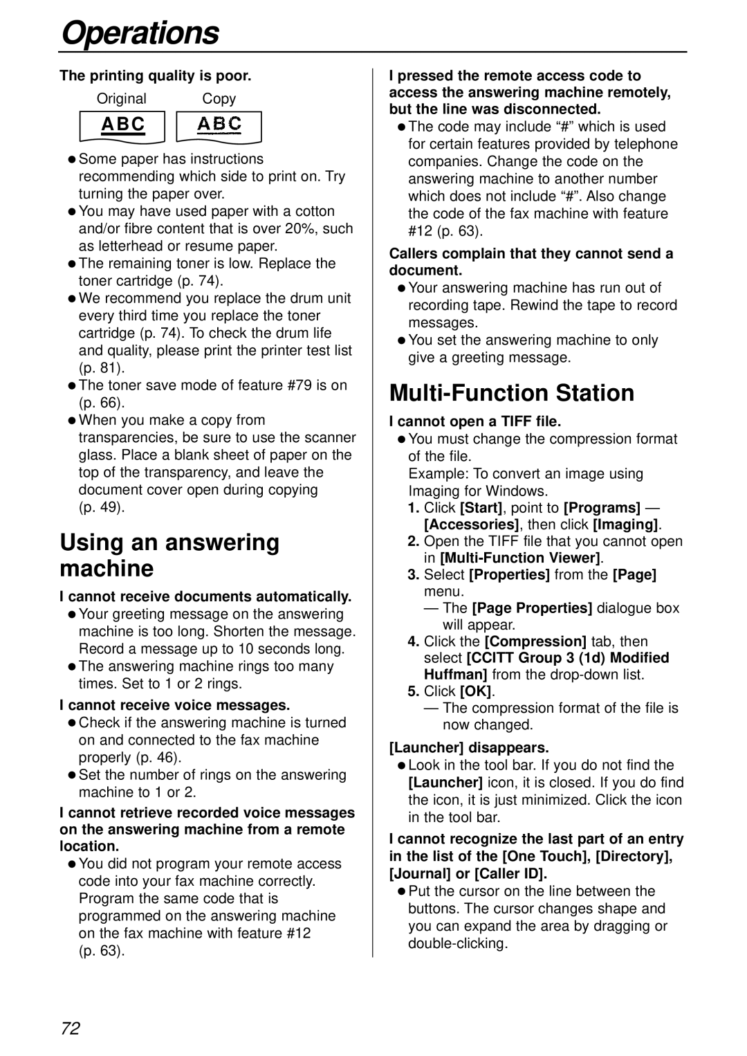 Panasonic KX-FLB756AL manual Using an answering machine, Multi-Function Station 