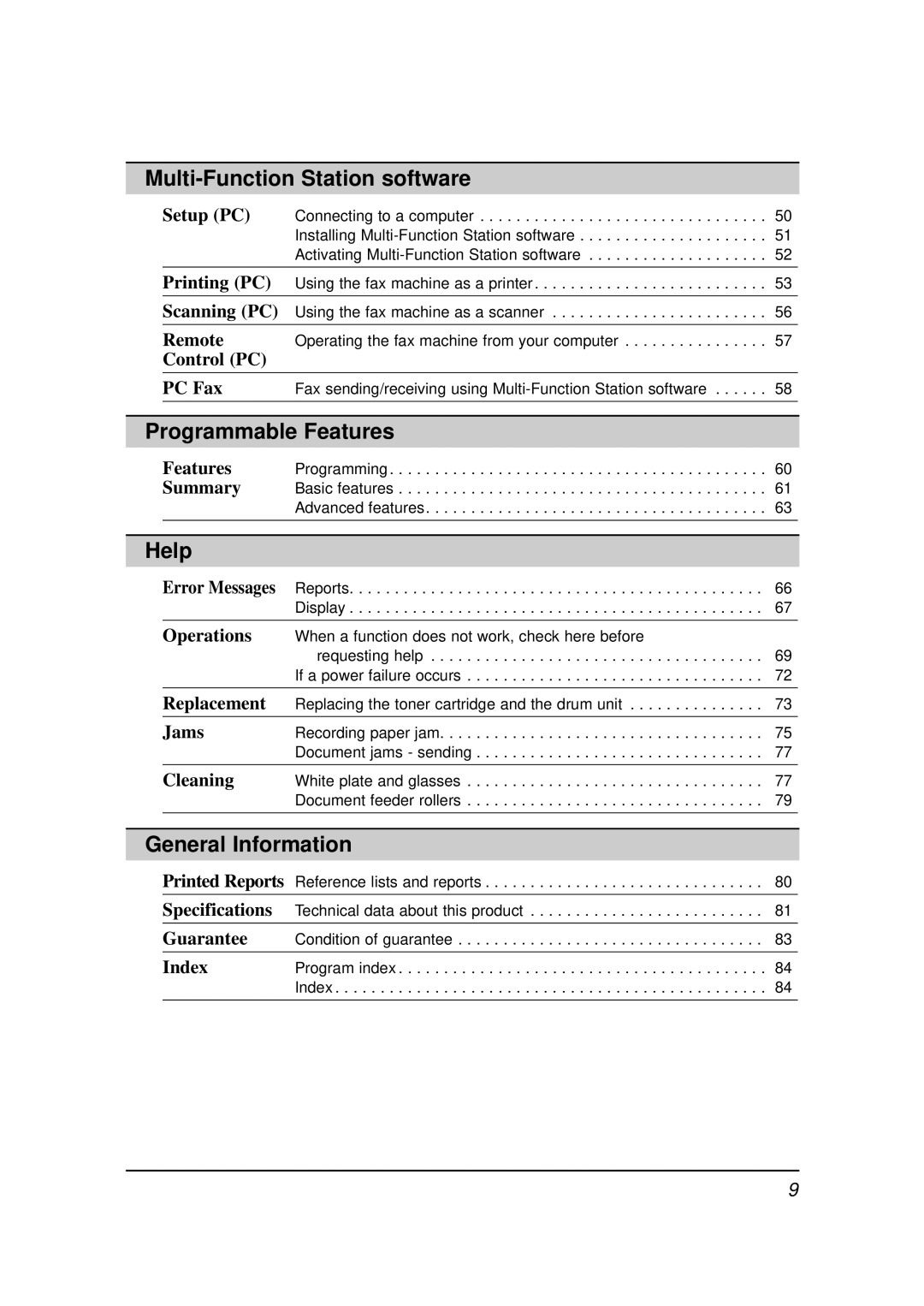 Panasonic KX-FLB756E manual Using the fax machine as a printer, Using the fax machine as a scanner, Advanced features 