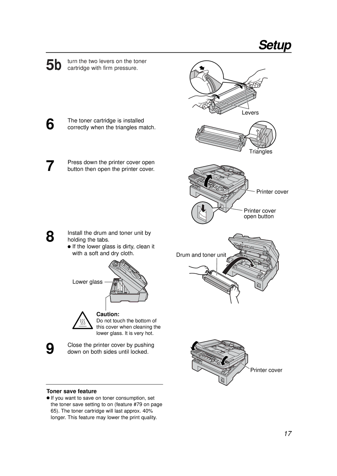 Panasonic KX-FLB756E manual Toner save feature 