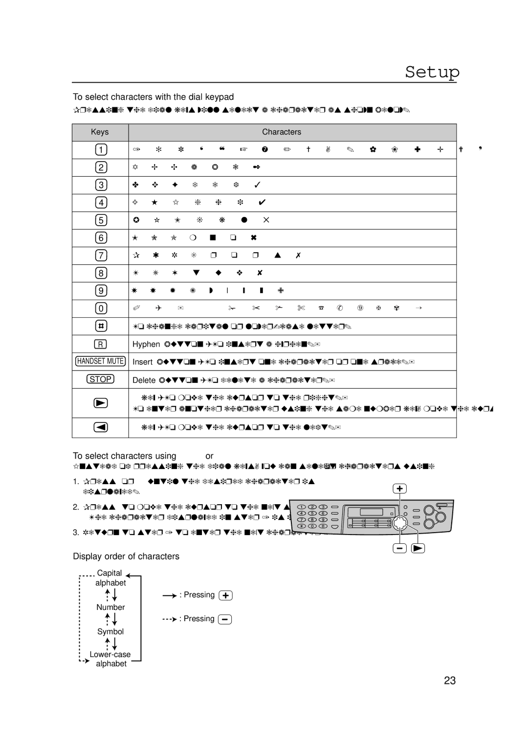 Panasonic KX-FLB756E manual To select characters with the dial keypad, To select characters using +or 