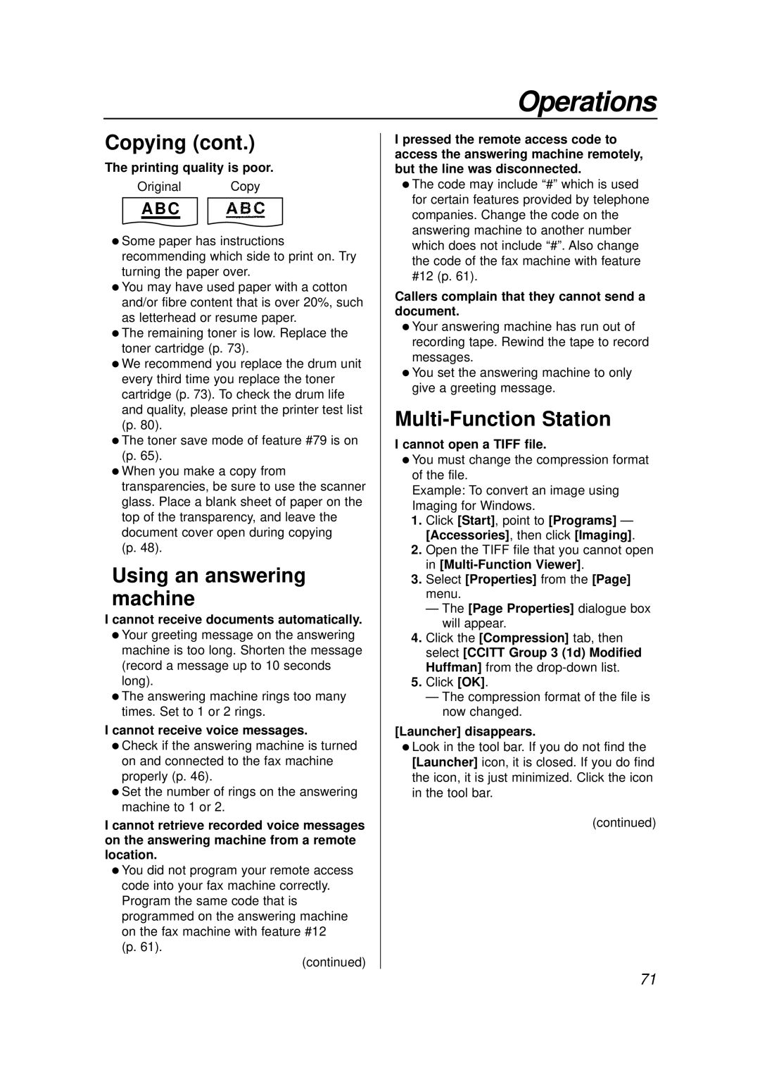 Panasonic KX-FLB756E manual Using an answering machine, Multi-Function Station 