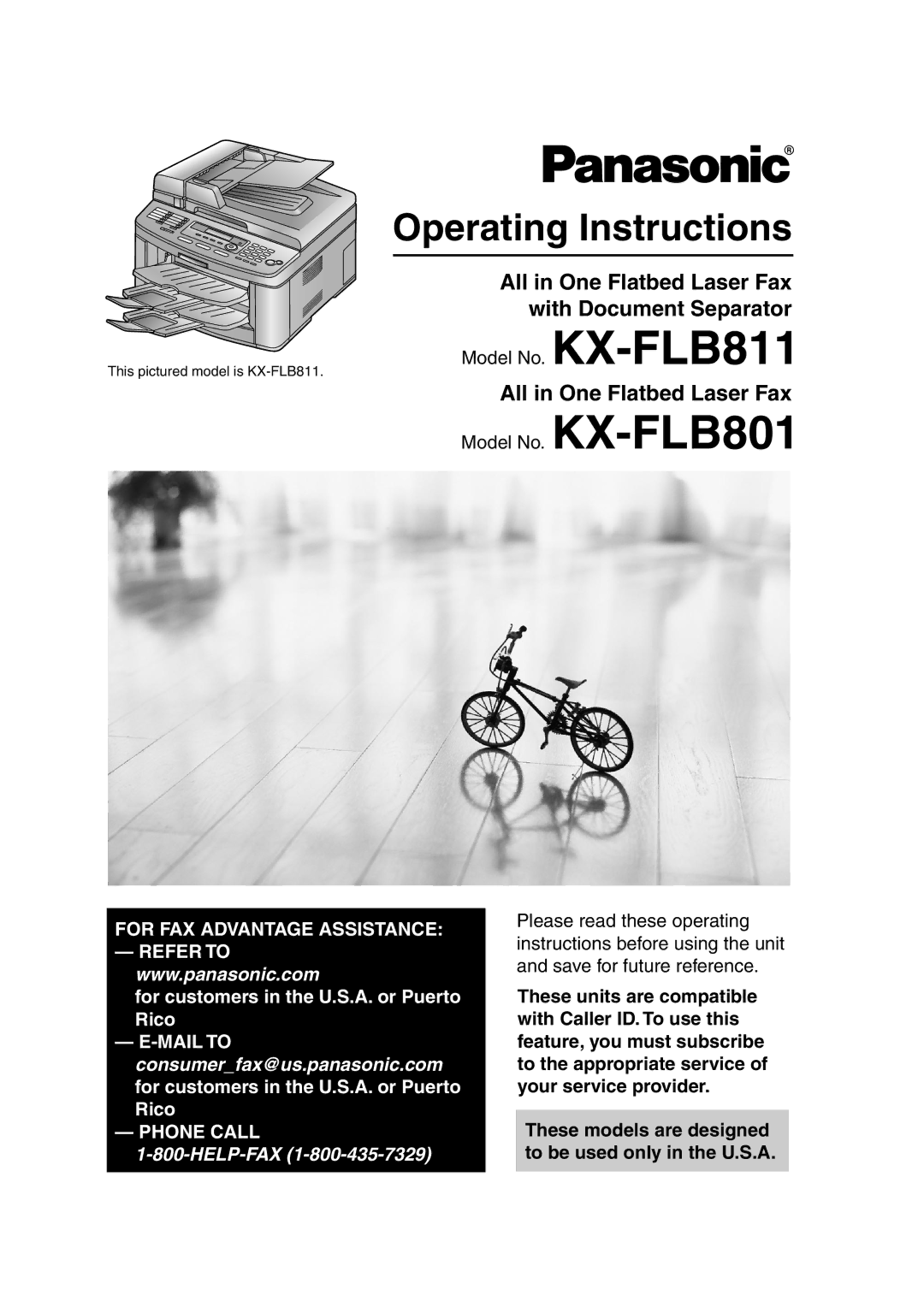 Panasonic KX-FLB811 manual Operating Instructions 