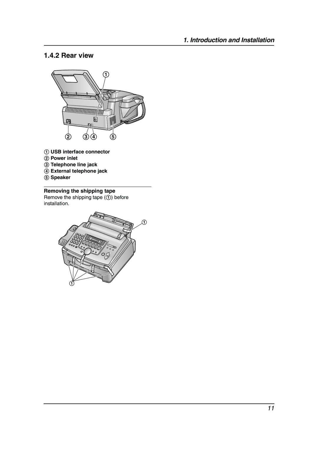 Panasonic KX-FLM653HK manual Rear view 