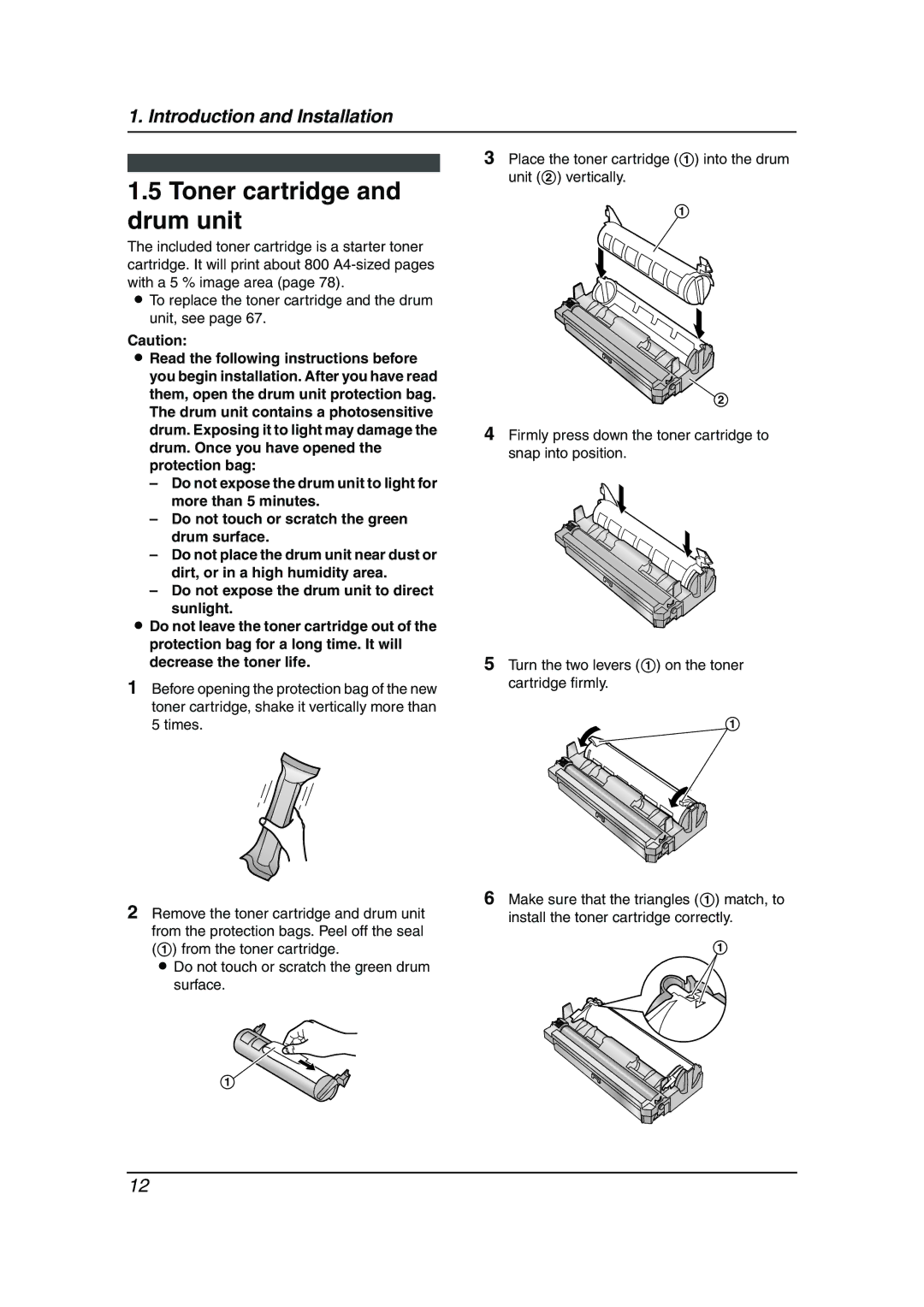 Panasonic KX-FLM653HK manual Toner cartridge and drum unit 