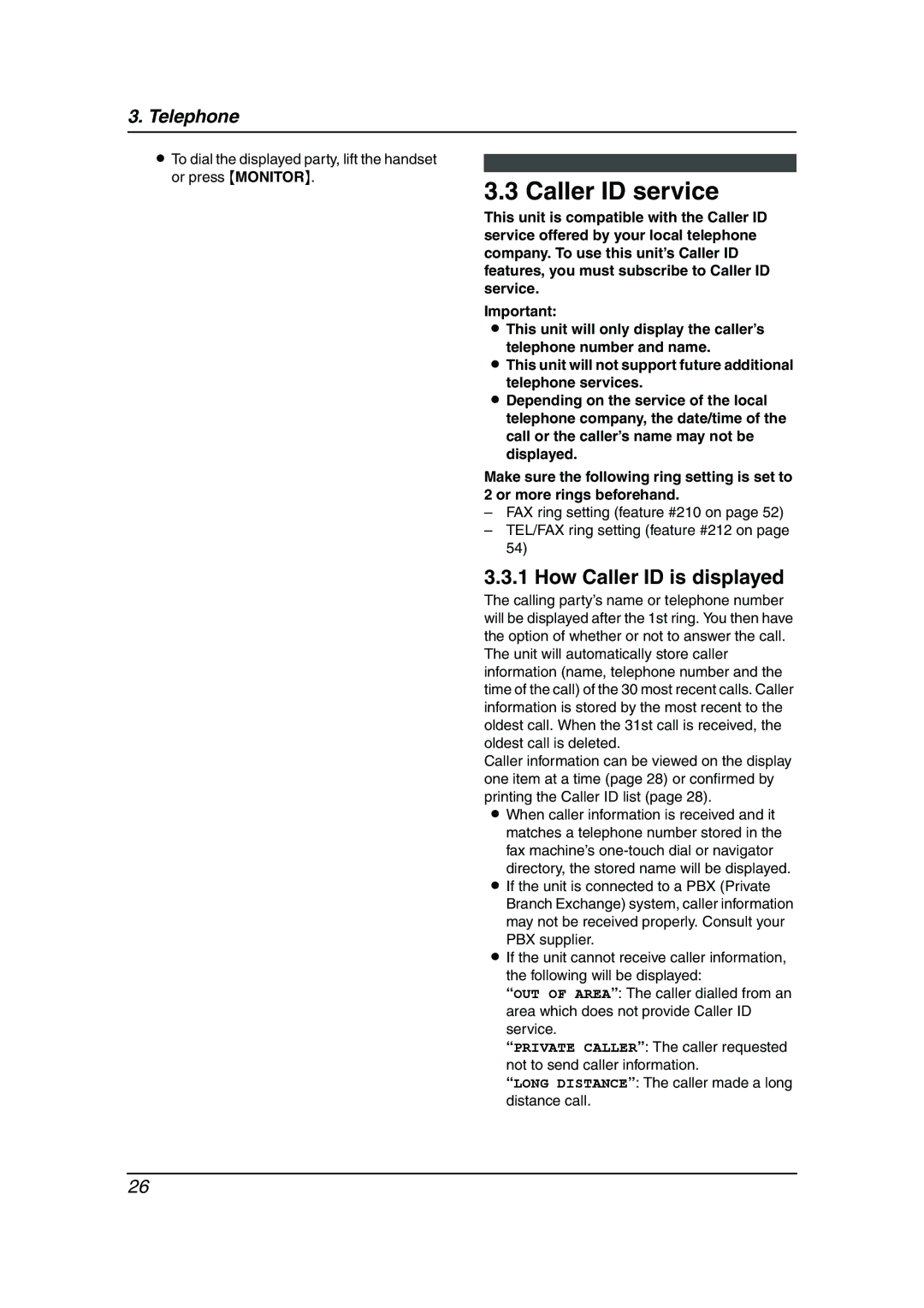 Panasonic KX-FLM653HK manual Caller ID service, How Caller ID is displayed 