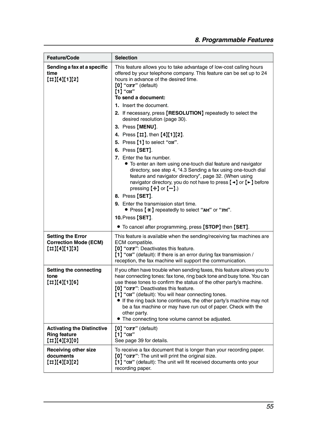 Panasonic KX-FLM653HK manual Feature/Code Selection, Tone 