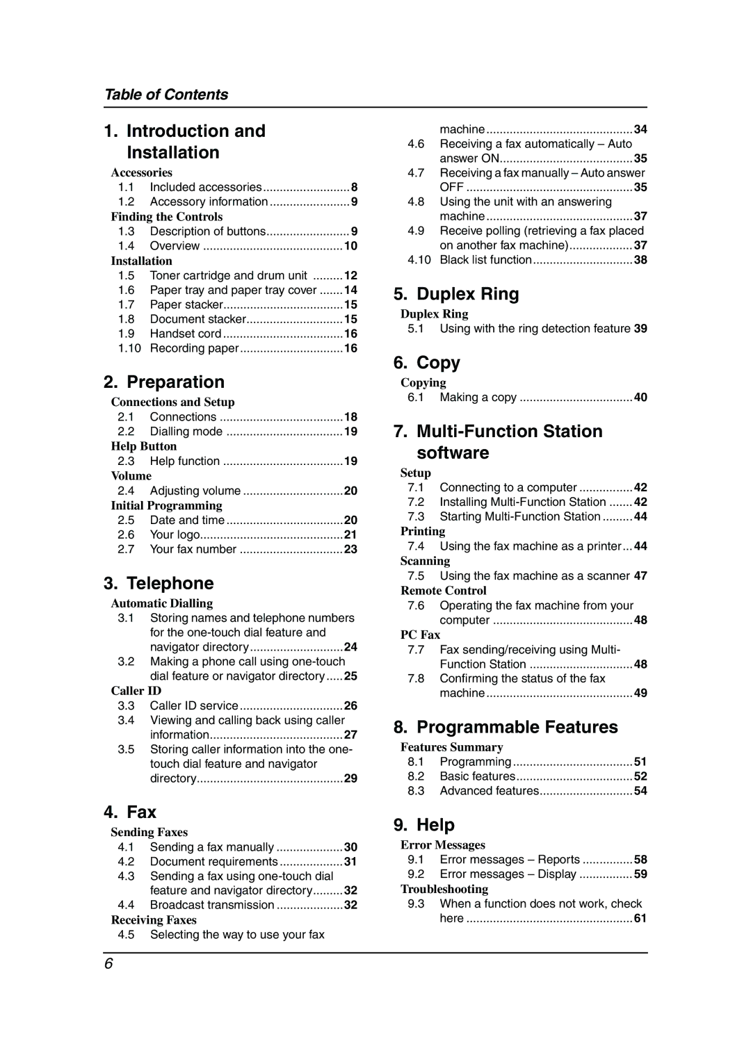 Panasonic KX-FLM653HK manual Introduction Installation, Feature and navigator directory 