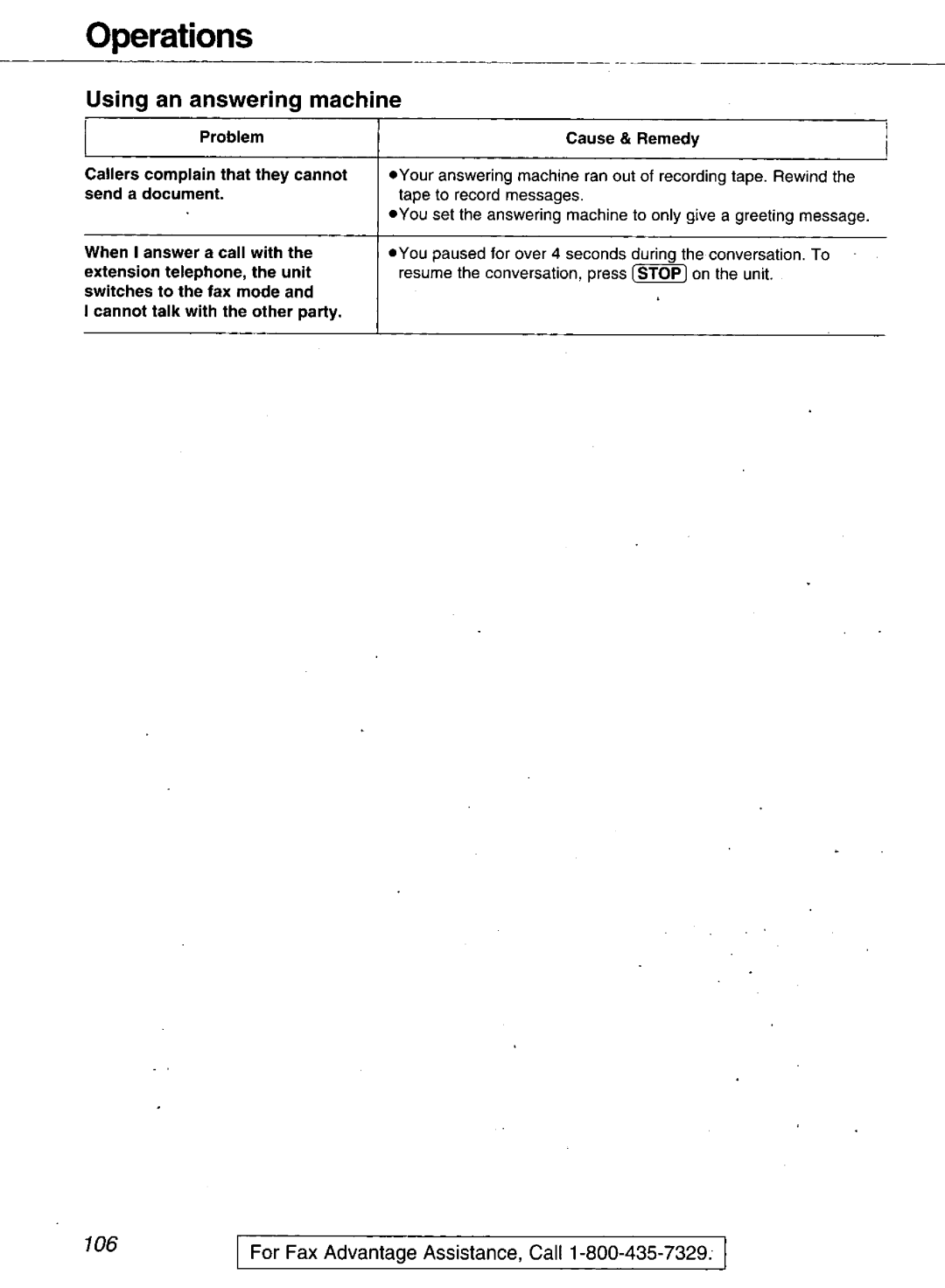 Panasonic KX-FM106 manual 