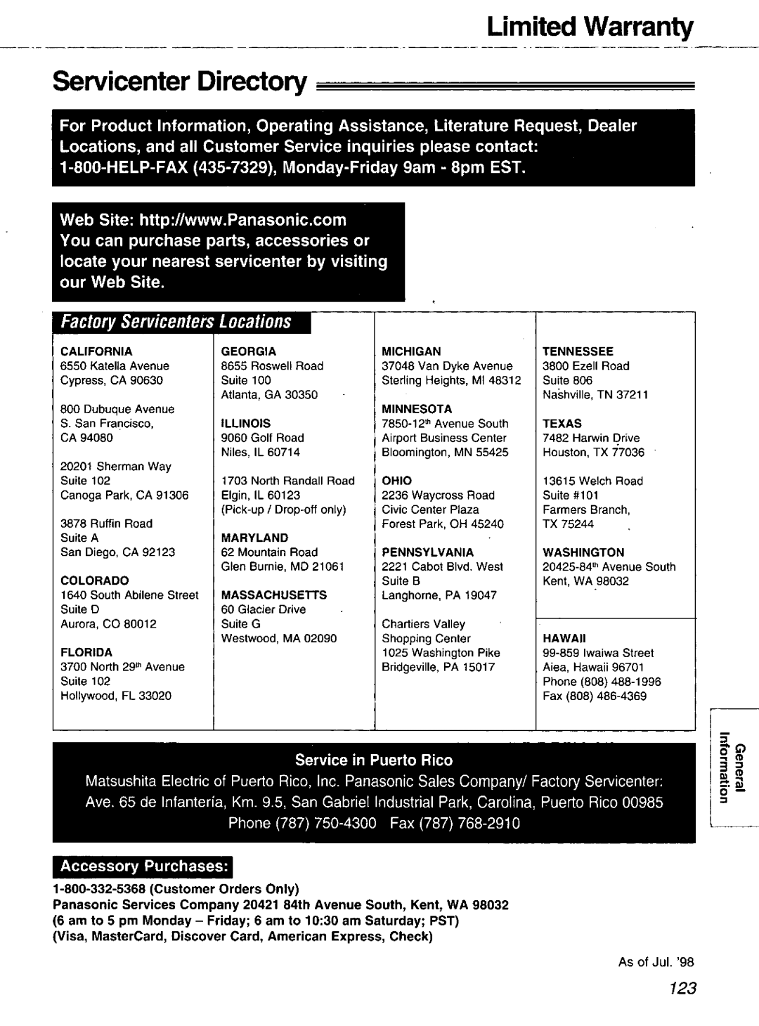 Panasonic KX-FM106 manual 