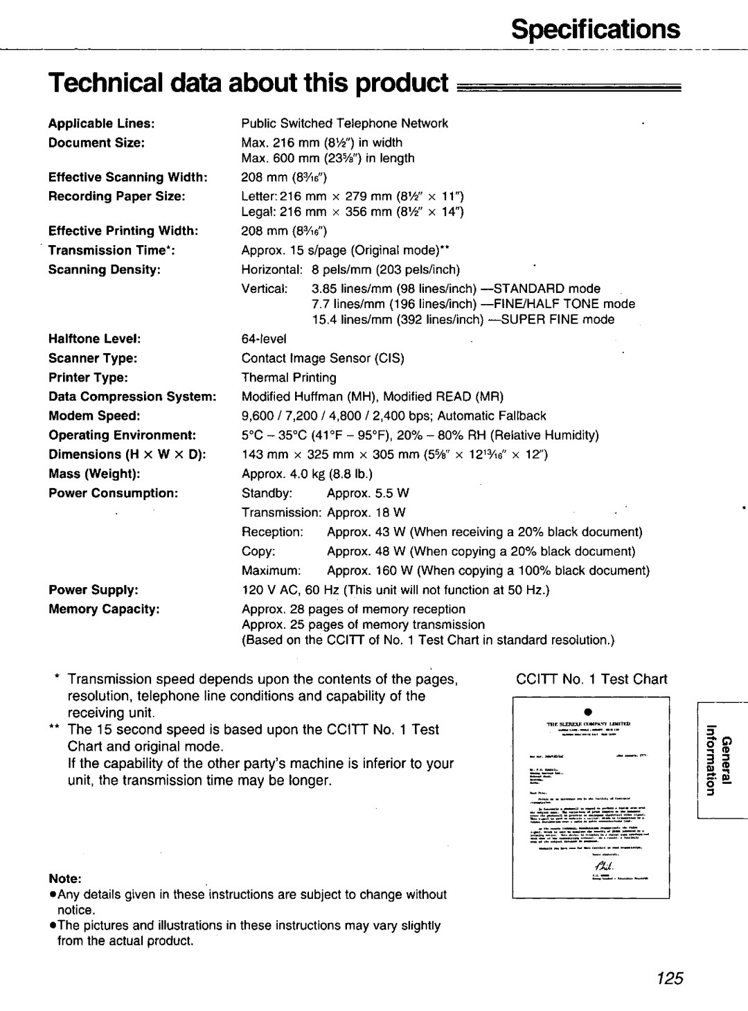 Panasonic KX-FM106 manual 