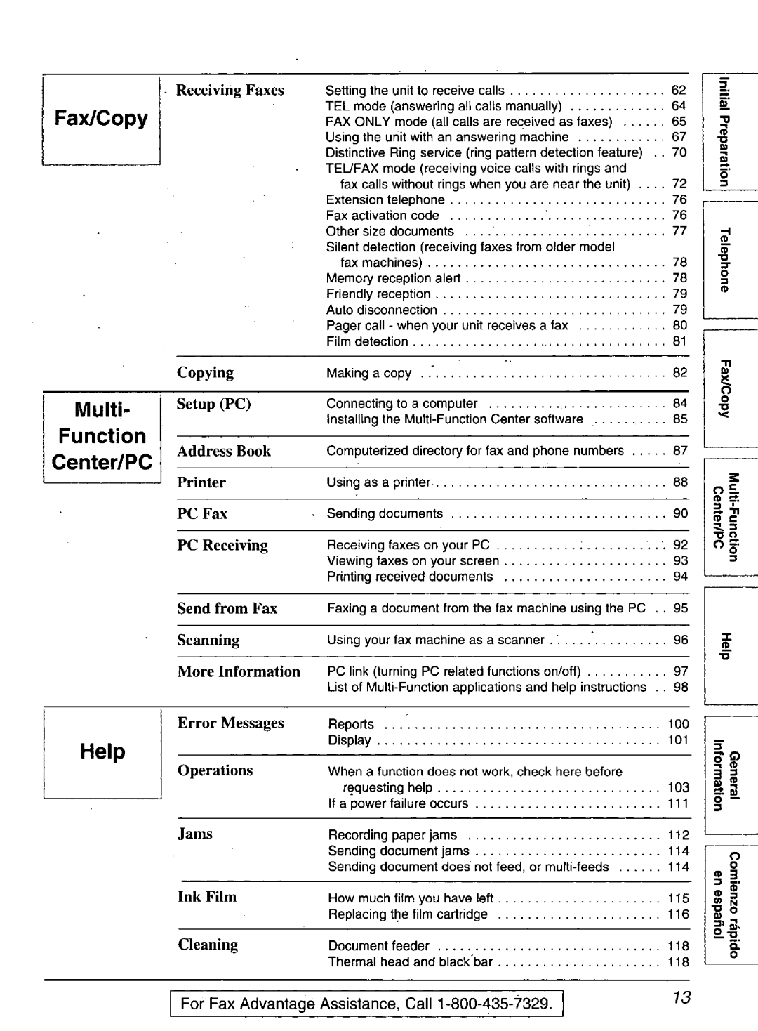 Panasonic KX-FM106 manual 