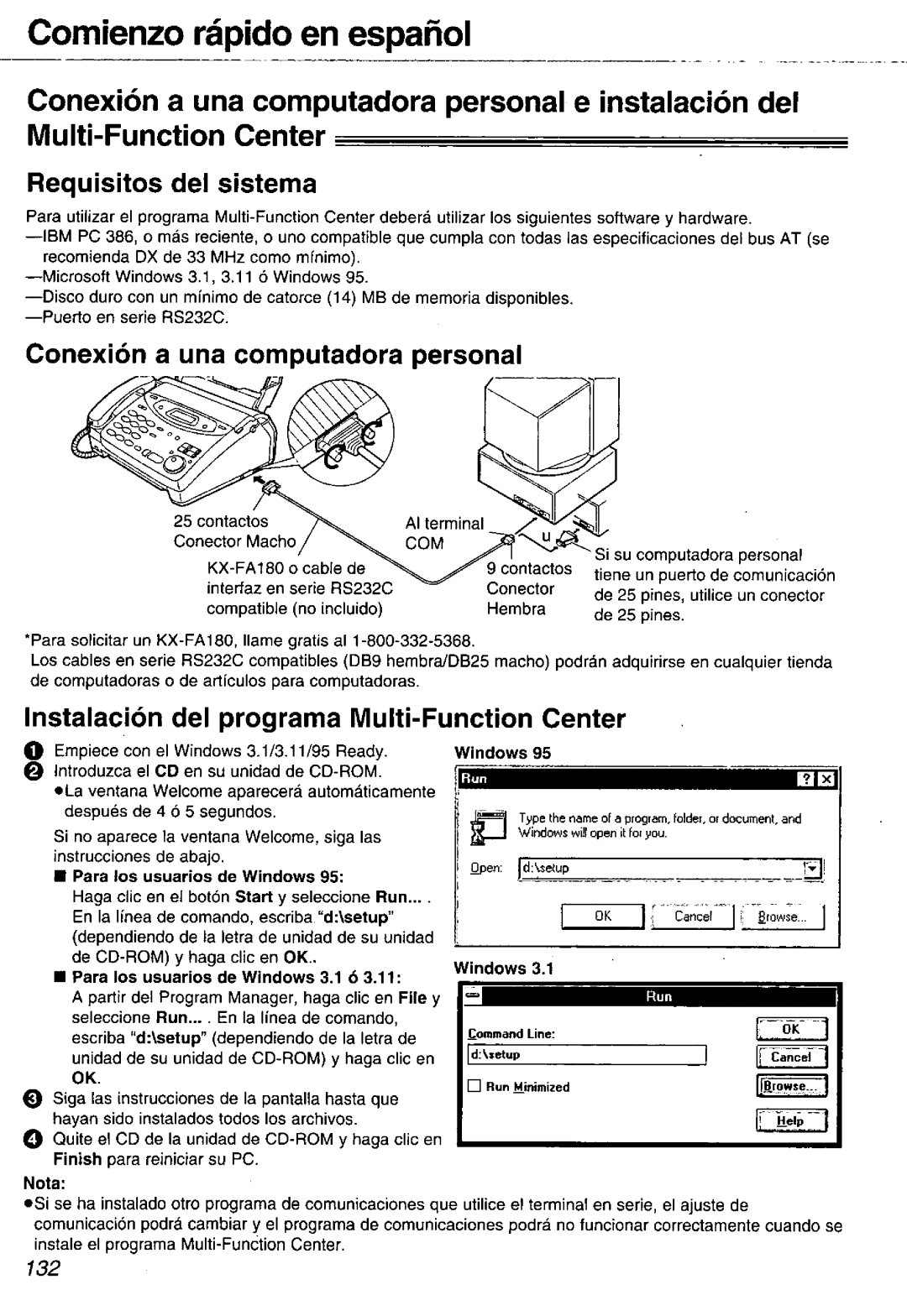 Panasonic KX-FM106 manual 