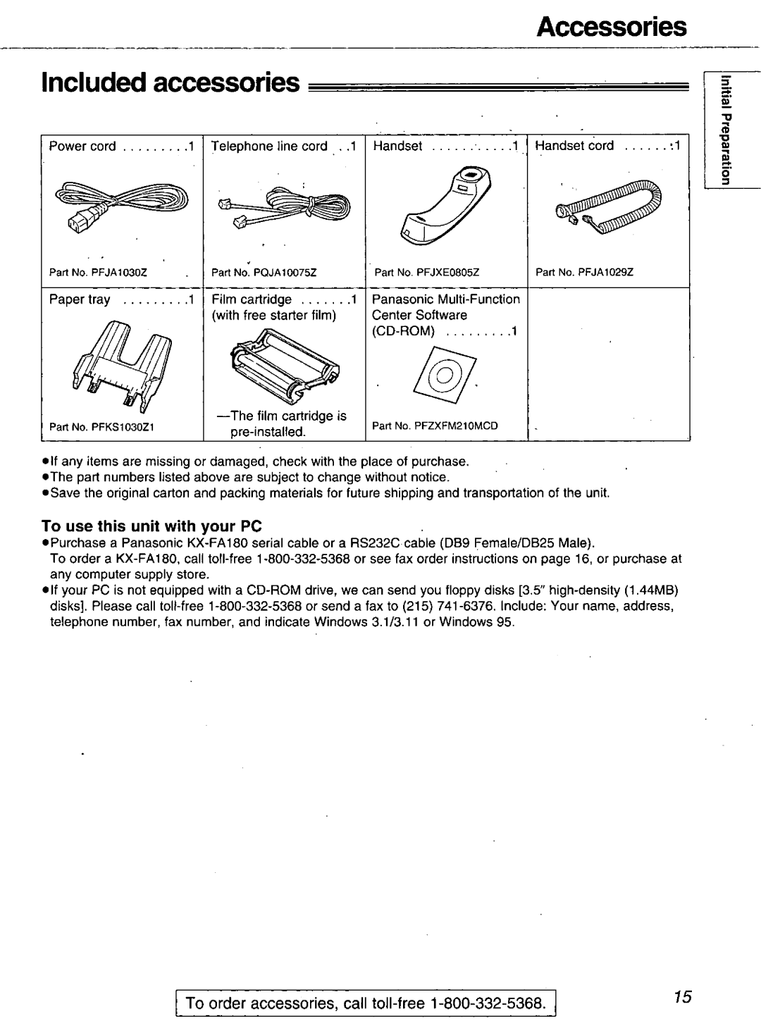 Panasonic KX-FM106 manual 