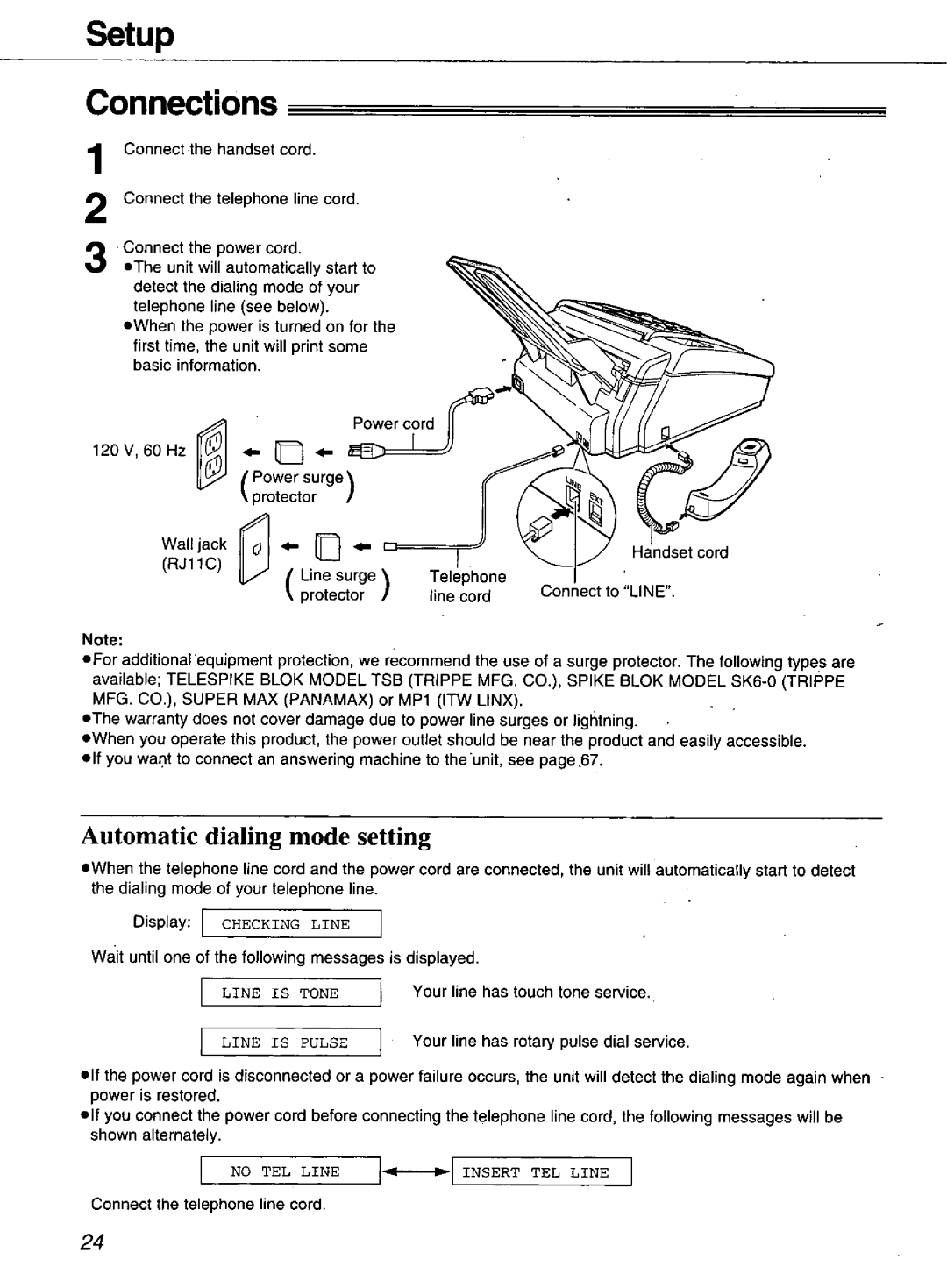 Panasonic KX-FM106 manual 