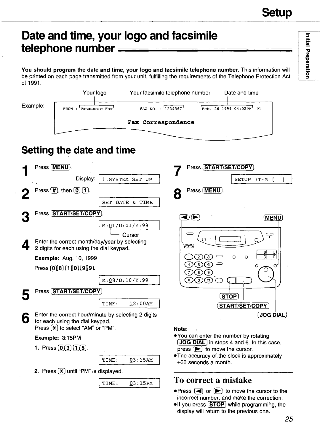 Panasonic KX-FM106 manual 