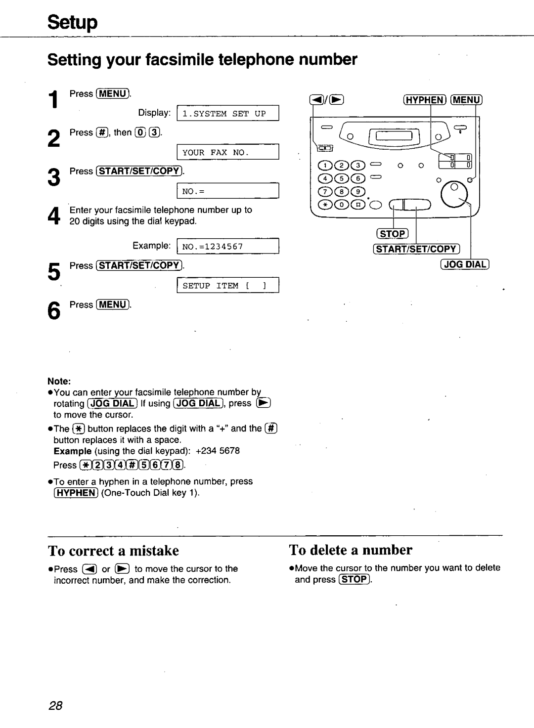 Panasonic KX-FM106 manual 