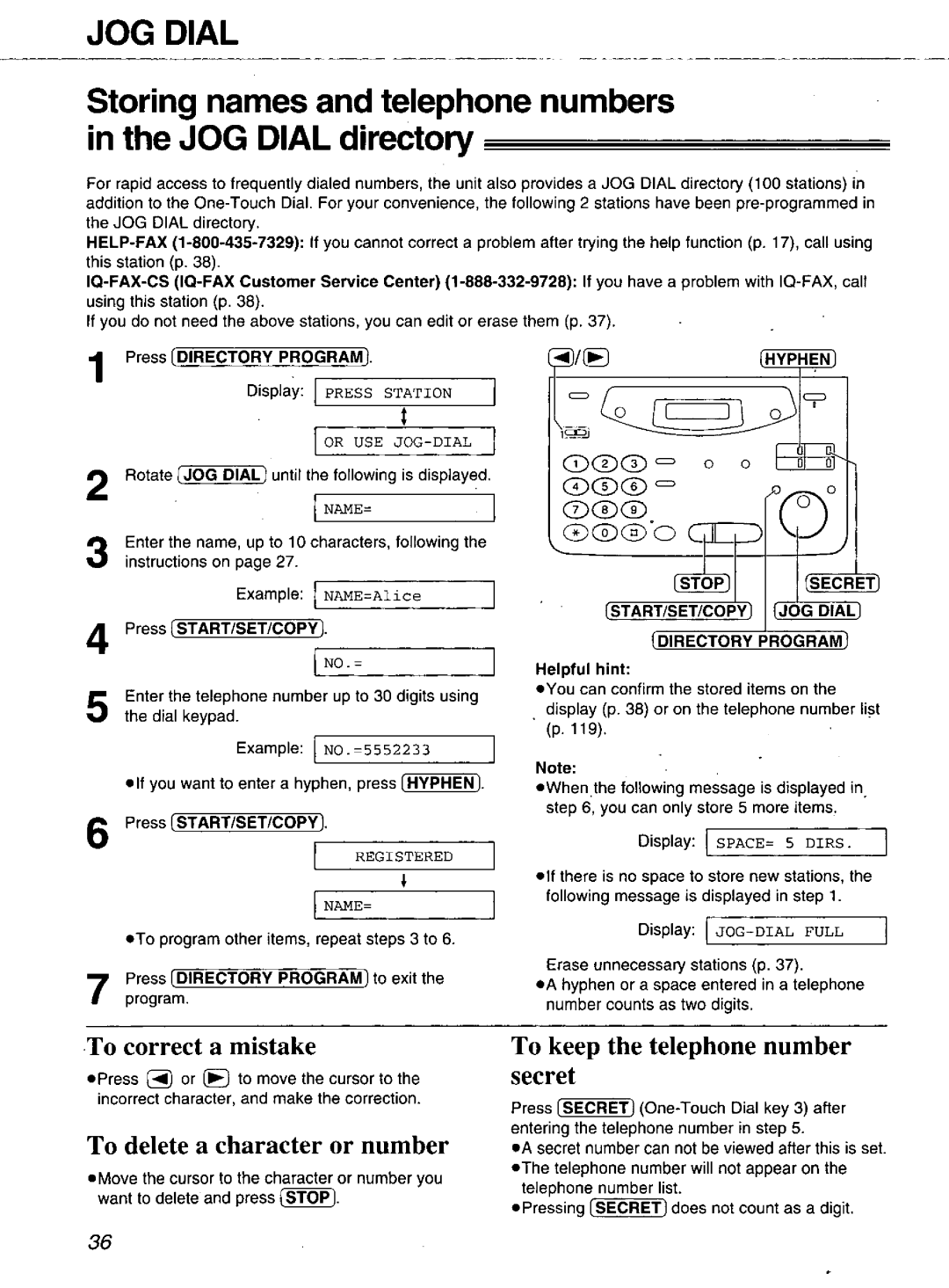 Panasonic KX-FM106 manual 