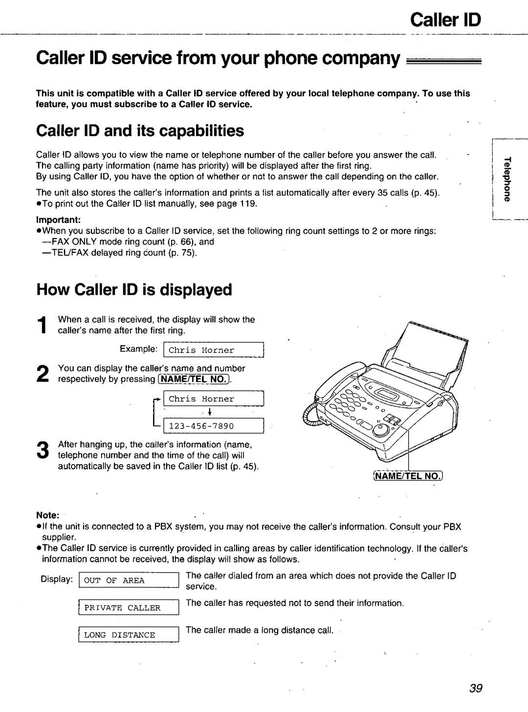 Panasonic KX-FM106 manual 